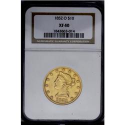 1852-O $10 XF40 NGC.From The Steve Glenn Collection.