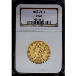 1856-O $10 XF45 NGC.From The Steve Glenn Collection.