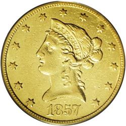 1857-O $10 XF45 PCGS. A well-known rarity among O-mint