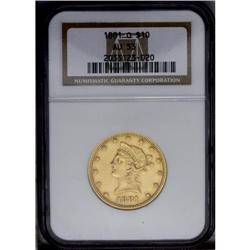 1881-O $10 AU53 NGC.From The Steve Glenn Collection.