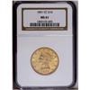Image 1 : 1891-CC $10 MS61 NGC. This flashy canary-gold CC-mint