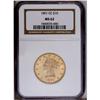 Image 1 : 1891-CC $10 MS62 NGC. Breen-7035. A semi-prooflike and