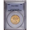 Image 3 : 1893 $10 MS64 PCGS. Honey-gold surfaces display cartwh