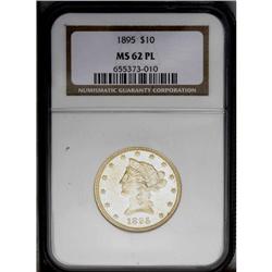 1895 $10 Prooflike MS62 NGC. This sharply struck eagle