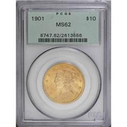 1901 $10 MS62 PCGS. Judging from the lovely obverse, t