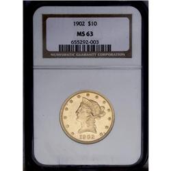 1902 $10 MS63 NGC. A very scarce, low-mintage issue, o