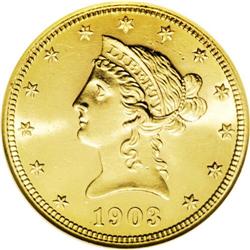 1903-S $10 MS64 NGC. This coin possesses wonderful sat