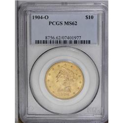 1904-O $10 MS62 PCGS. Well detailed for this scarcer,