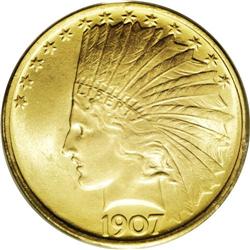 1907 $10 No Periods MS66 PCGS. Heritage is privileged