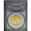 1913 $10 MS62 PCGS. Orange-gold coloration endows lust