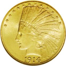 1914-D $10 MS67 NGC. One of the Finest Known of this d