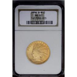 1916-S $10 MS61 NGC.From The Steve Glenn Collection.