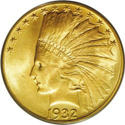 1932 $10 MS65 PCGS. A highly collectible Gem example o