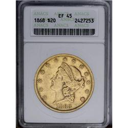 1868 $20 XF45 ANACS.From The Steve Glenn Collection.