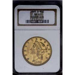 1869-S $20 XF45 NGC.From The Steve Glenn Collection.