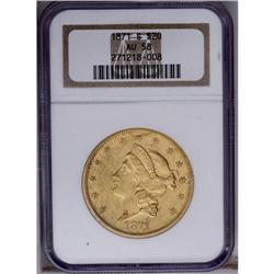 1871-S $20 AU58 NGC. As with most Type Two double eagl