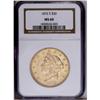 Image 3 : 1872-S $20 MS60 NGC. This date is scarce in Mint State