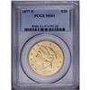 Image 1 : 1877-S $20 MS61 PCGS. This prooflike example displays