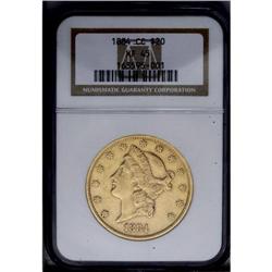 1884-CC $20 XF45 NGC.From The Steve Glenn Collection.