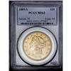 Image 3 : 1885-S $20 MS63 PCGS. Satiny and well frosted with min