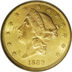 1889-S $20 MS63 PCGS. While not especially difficult i