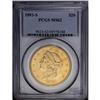 Image 1 : 1893-S $20 MS62 PCGS. Bright surfaces yield peach-gold