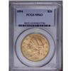 Image 1 : 1894 $20 MS63 PCGS. Satiny and highly lustrous with cr