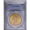 1895-S $20 MS62 PCGS. Lemon and green-gold blend throu