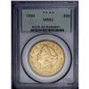 Image 1 : 1896 $20 MS62 PCGS. Intricate device definition and hi