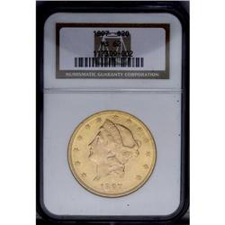 1897 $20 MS62 NGC.From The Steve Glenn Collection.