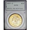 1897-S $20 AU58 PCGS. Dazzling luster and bright apric
