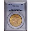 1897-S $20 MS63 PCGS. Honey-gold patina overlays soft