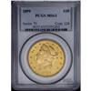 1899 $20 MS63 PCGS. Sharply struck with peach-gold lus