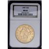 Image 1 : 1900 $20 MS62 NGC. Highly lustrous with rich golden-or