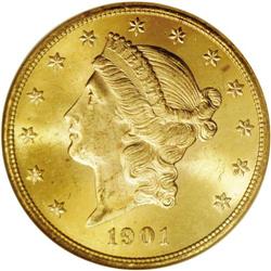 1901 $20 MS65 NGC. A wonderful example of an early 20t