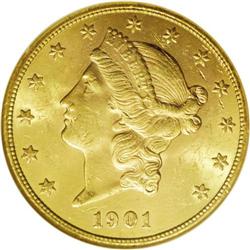 1901-S $20 MS63 NGC. This normally well produced S-min