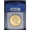 Image 1 : 1904 $20 MS63 ANACS. Well struck with bright, prooflik