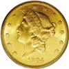 Image 1 : 1904 $20 MS65 PCGS. A pleasing example of this plentif