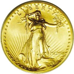 1907 $20 High Relief, Wire Rim MS65 PCGS. Even though