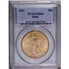 1907 $20 Arabic Numerals MS64 PCGS. Lovely mint-green