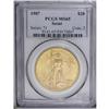 Image 3 : 1907 $20 Arabic Numerals MS65 PCGS. Lemon-yellow surfa
