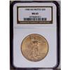 1908 $20 No Motto MS65 NGC. A pleasingly smooth Gem wi