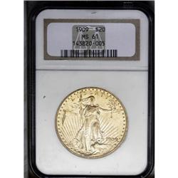 1909 $20 MS61 NGC.From The Steve Glenn Collection.
