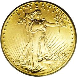 1910-D $20 MS66 PCGS. This issue is difficult to obtai