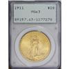 Image 1 : 1911 $20 MS63 PCGS. A reasonably struck double eagle t