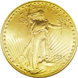 1911 $20 MS67 NGC. This satin-like specimen is virtual