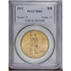 1912 $20 MS62 PCGS.From The Steve Glenn Collection.