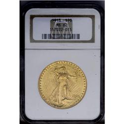 1913 $20 MS62 NGC.From The Steve Glenn Collection.