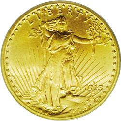 1913-D $20 MS64 PCGS. This attractive early D-mint iss