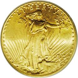 1913-S $20 MS64 PCGS. Nearing the top of the certified